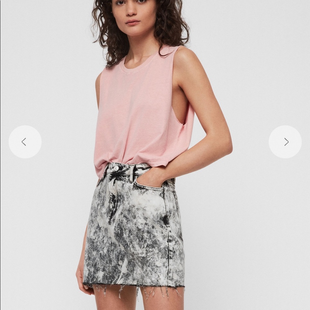 Betty Acid Wash Denim Skirt